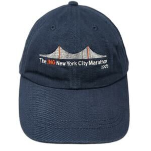 Velocity 2005 New York City Marathon Blue OSFM Baseball Cap Hat Slideback Cotton